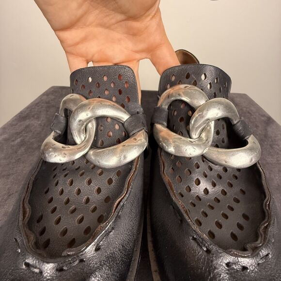 AS 98 Italian Leather Chain Loafers EU 41 - Picture 12 of 14